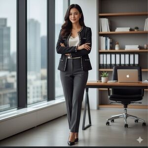 Love Token Black and White Blazer